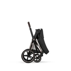 Poussette duo priam 5 avec nacelle pliable châssis rosegold sepia black