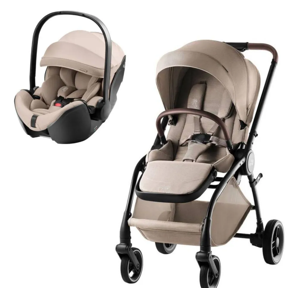 Poussette duo rio + siège auto i-size baby safe pro teak style