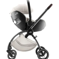 Poussette duo rio + siège auto i-size baby safe pro soft taupe lux
