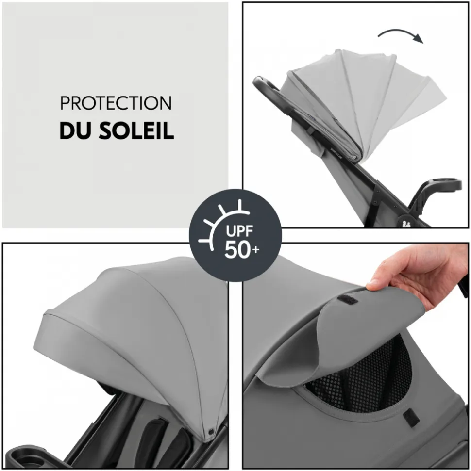 Poussette duo shop n care travel set grey