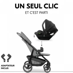 Poussette duo shop n care travel set grey