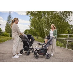 Poussette duo shop n care travel set grey