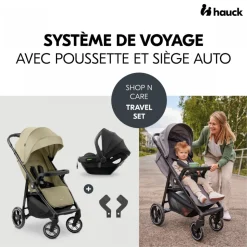 Poussette duo shop n care travel set olive