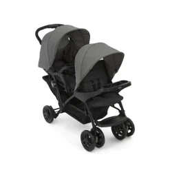 Poussette duo stadium double titanium + 2 sièges auto snugessentials midnight