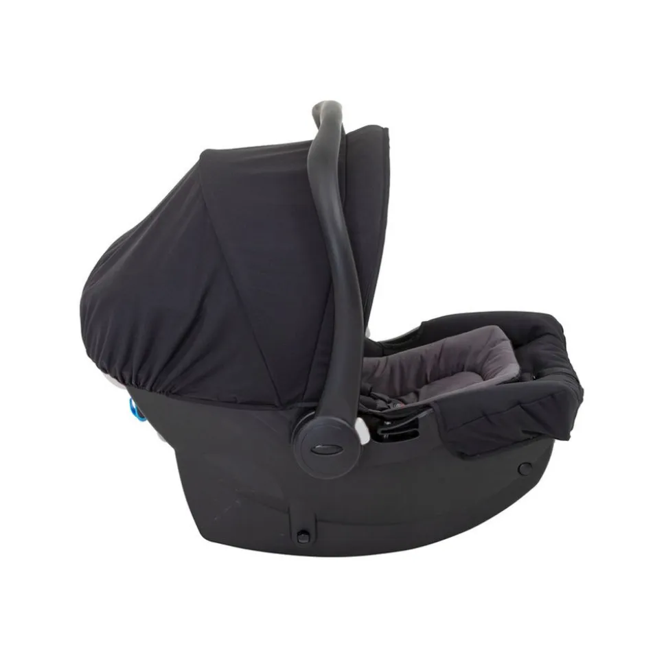 Poussette duo stadium double black grey + 2 sièges auto snugessentials midnight
