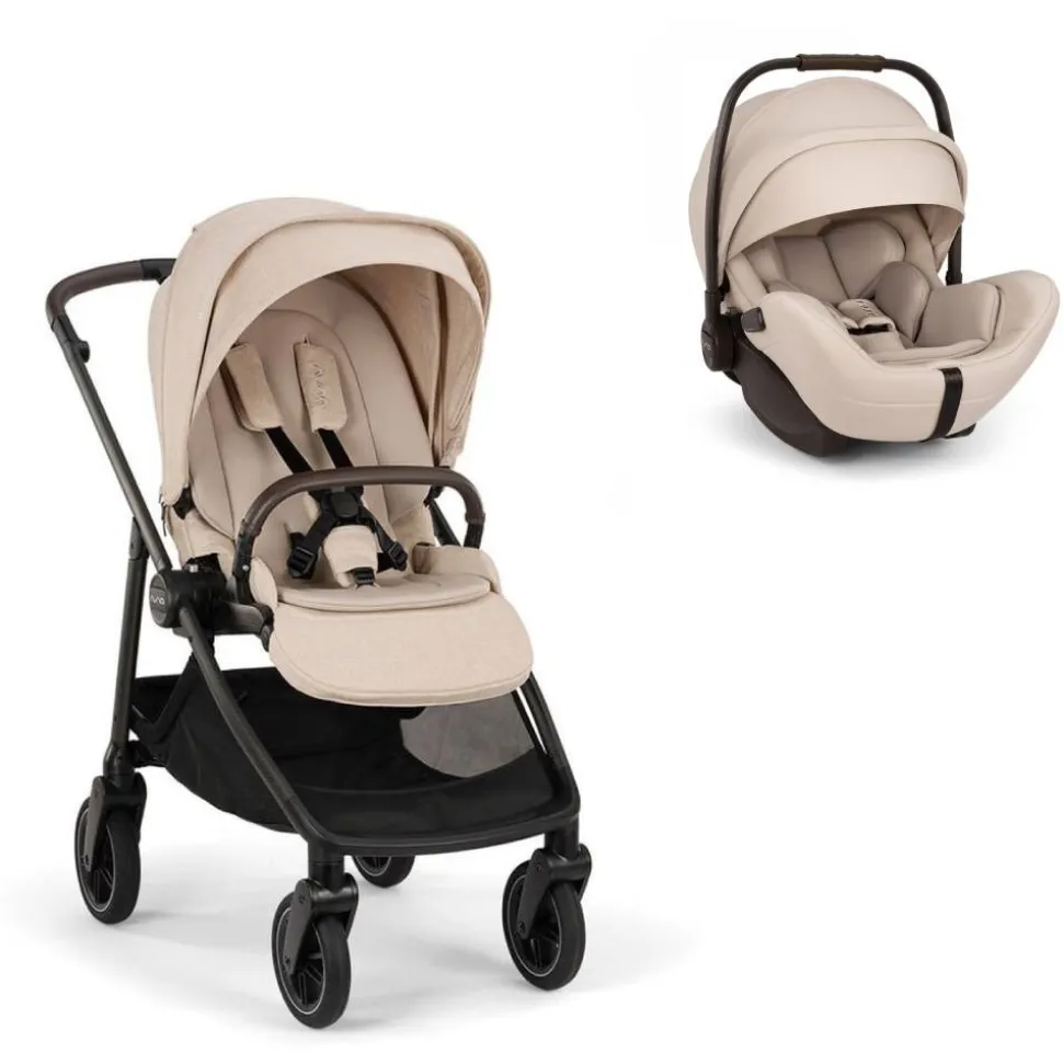 Poussette duo swiv biscotti + siège auto arra flex biscotti