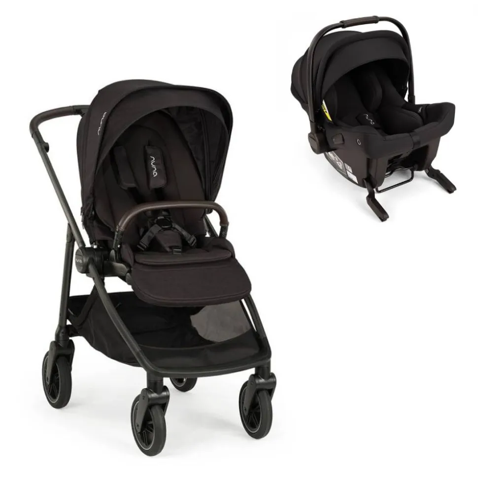 Poussette duo swiv caviar + siège auto pipa urbn caviar