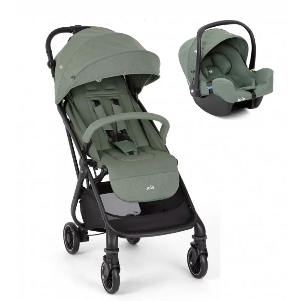 Poussette duo tourist + siège auto i-snug 2 laurel vert