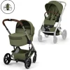 Poussette duo tout terrain balios s lux 4 avec nacelle pliable moss green
