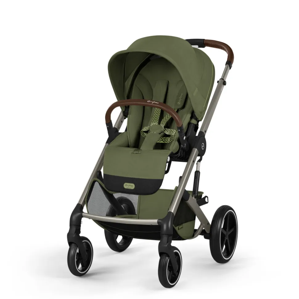 Poussette duo tout terrain balios s lux 4 avec nacelle pliable moss green