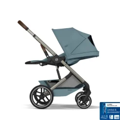Poussette duo tout terrain balios s lux 4 avec nacelle pliable stormy blue
