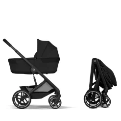 Poussette duo tout terrain balios s lux 4 avec nacelle pliable moon black