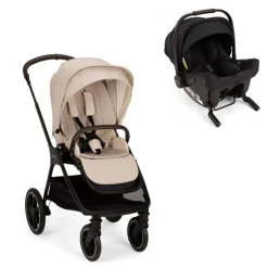 Poussette duo triv lx biscotti + siège auto pipa urbn caviar