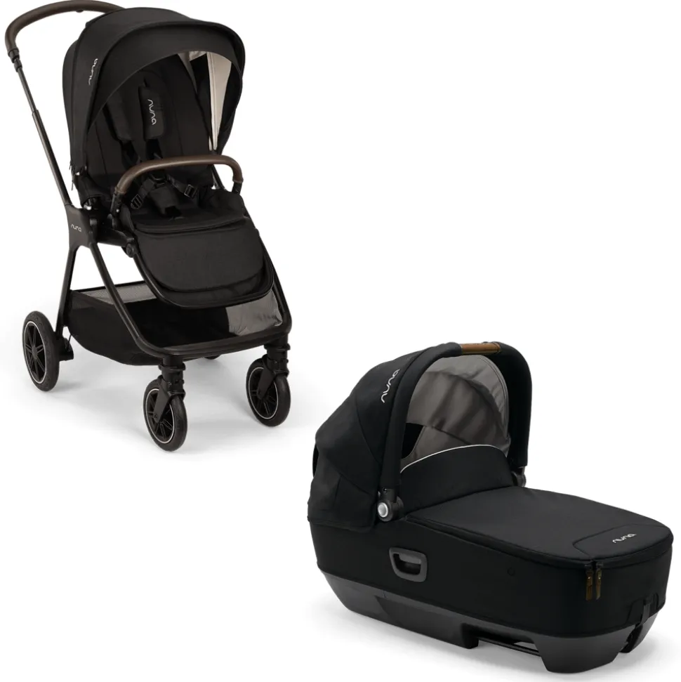 Poussette duo triv next + nacelle cari next caviar