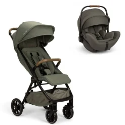 Poussette duo trvl lx pine + siège auto arra flex pine