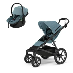 Poussette duo urban glide 4 mid blue + siège auto maple mid blue