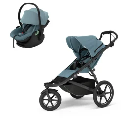 Poussette duo urban glide 3 mid blue + siège auto maple mid blue