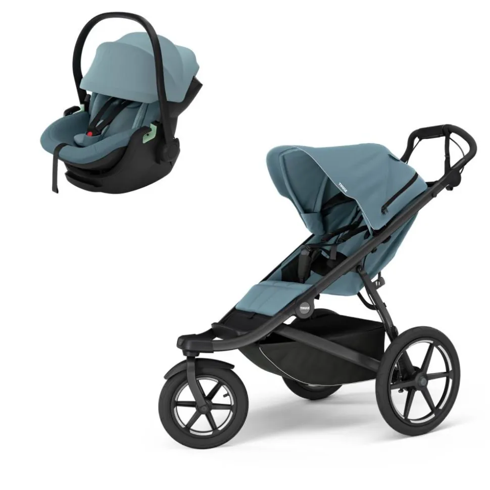 Poussette duo urban glide 3 mid blue + siège auto maple mid blue