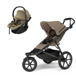 Poussette duo urban glide 3 tinted taupe + siège auto maple faded khaki