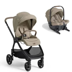 Poussette duo valora + siège auto sprint r129 sandstone