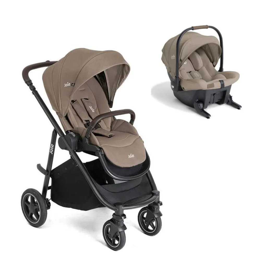 Poussette duo versatrax cashew + siège auto sprint sandstone