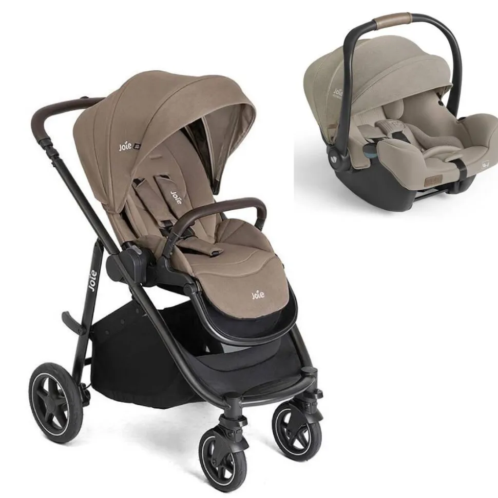 Poussette duo versatrax cashew + siège auto i-starter sandstone