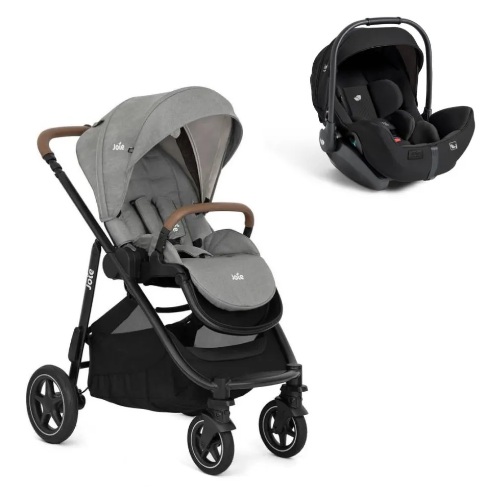Poussette duo versatrax pebble gris + siège auto i-level pro eclipse noir
