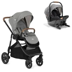 Poussette duo versatrax pebble + siège auto sprint carbon gris
