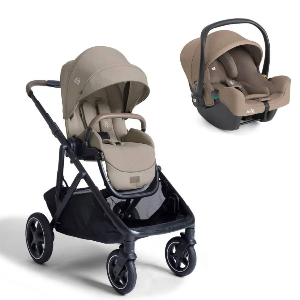 Poussette duo versiti sandstone beige + siège auto i-snug 2 cashew