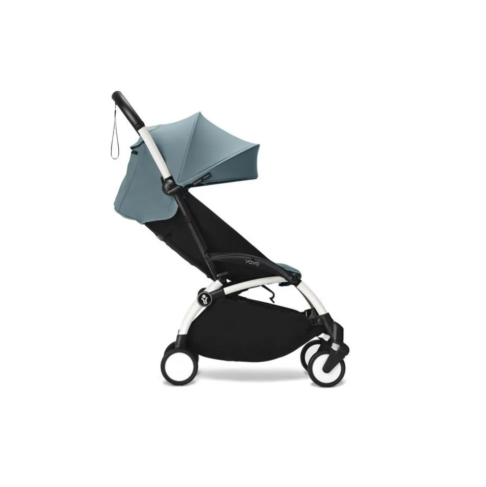 Poussette duo yoyo 3 - châssis blanc pack 6+ et siège auto izi go modular x2 by besafe aqua