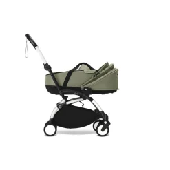 Poussette duo yoyo 3 - châssis blanc pack 6+ et nacelle olive