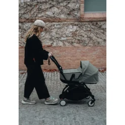 Poussette duo yoyo 3 - châssis blanc pack 6+ et nacelle olive