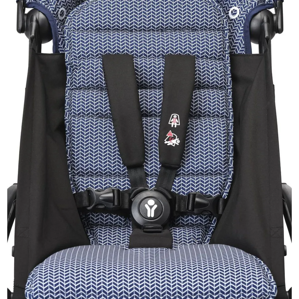 Poussette duo yoyo 3 - châssis noir pack 6+ et siège auto izi go modular x2 by besafe bleu air france