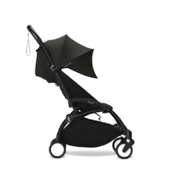 Poussette duo yoyo 3 - châssis noir pack 6+ et nacelle noir