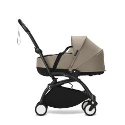 Poussette duo yoyo 3 - châssis noir pack 6+ et nacelle taupe
