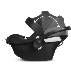 Poussette duo yoyo 3 pack 6+ et siège auto cloud t black - chassis noir - bleu air france