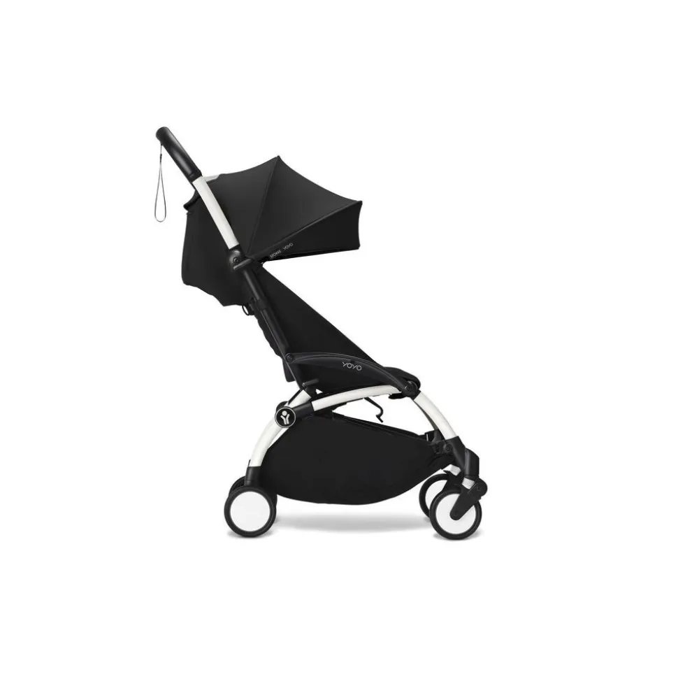 Poussette duo yoyo 3 pack 6+ et siège auto cloud t - chassis blanc - noir