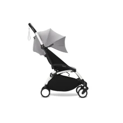 Poussette duo yoyo 3 pack 6+ et siège auto cloud g3 black - chassis blanc - stone