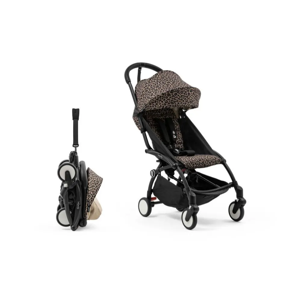 Poussette duo yoyo 3 pack 6+ et siège auto cloud g3 black - chassis noir - leopard