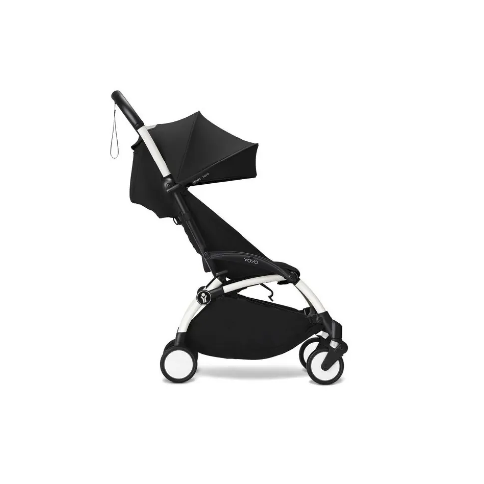 Poussette duo yoyo 3 pack 6+ et siège auto cloud g3 black - chassis blanc - noir