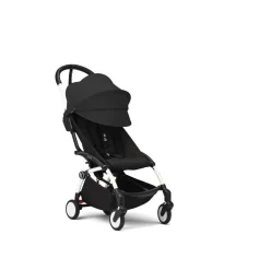 Poussette duo yoyo 3 pack 6+ et siège auto cloud g3 black - chassis blanc - noir