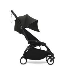 Poussette duo yoyo 3 pack 6+ et siège auto aton b2 black - chassis noir - noir