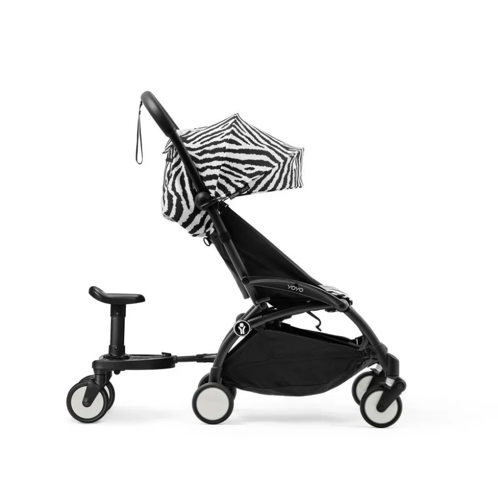 Poussette duo yoyo 3 pack 6+ et siège auto cloud g3 black - chassis noir - zebra