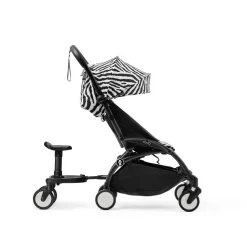 Poussette duo yoyo 3 pack 6+ et siège auto aton b2 black - chassis noir - zebra