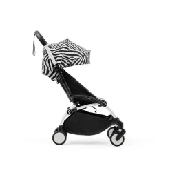 Poussette duo yoyo 3 pack 6+ et siège auto cloud t plus black - chassis blanc - zebra