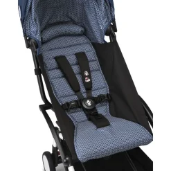 Poussette duo yoyo 3 pack 6+ et siège auto cloud t plus black - chassis blanc - bleu air france