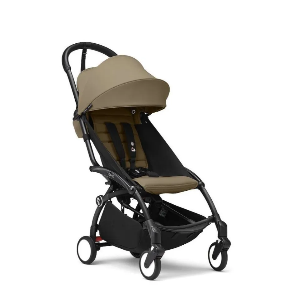 Poussette duo yoyo 3 pack 6+ et siège auto cloud t plus beige - chassis noir - toffee
