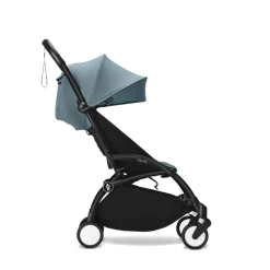 Poussette duo yoyo 3 pack 6+ et siège auto cloud t plus black - chassis noir - aqua