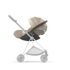 Poussette duo yoyo 3 pack 6+ et siège auto cloud t plus beige - chassis blanc - bonpoint