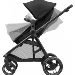 Poussette duo zelia 3 + nacelle essential black